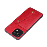 Xiaomi Mi 11 Lite Case Shockproof With Card Slots - Red