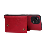 Xiaomi Mi 11 Lite Case Shockproof With Card Slots - Red