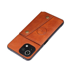 Xiaomi Mi 11 Lite Case Double Buckle PU and TPU - Light Brown