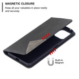 Xiaomi Mi 11 Lite Case Rhombus Texture PU Leather - Black