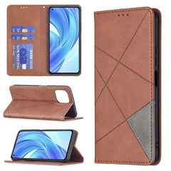 Xiaomi Mi 11 Lite Case Rhombus Texture Flip - Brown