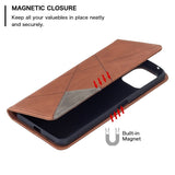 Xiaomi Mi 11 Lite Case Rhombus Texture Flip - Brown