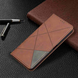 Xiaomi Mi 11 Lite Case Rhombus Texture Flip - Brown