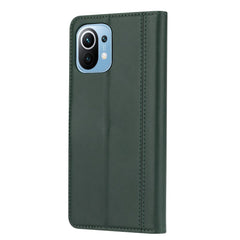 Xiaomi Mi 11 Lite Case Double-Fold Flip PU Leather - Green