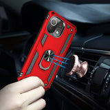 Xiaomi Mi 11 Lite Case Secure Grip Ring Holder - Red