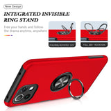 Xiaomi Mi 11 Lite Case Protective Metal Ring Holder - Red