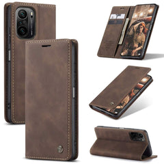 Xiaomi Mi 11X Pro Case TPU and PU Leather Wallet - Coffee