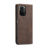 Xiaomi Mi 11X Pro Case TPU and PU Leather Wallet - Coffee