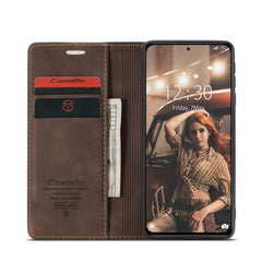 Xiaomi Mi 11X Pro Case TPU and PU Leather Wallet - Coffee