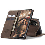 Xiaomi Mi 11X Pro Case TPU and PU Leather Wallet - Coffee