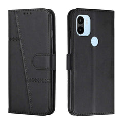 Xiaomi Redmi A1+ Case Stitching Calf Texture - Black