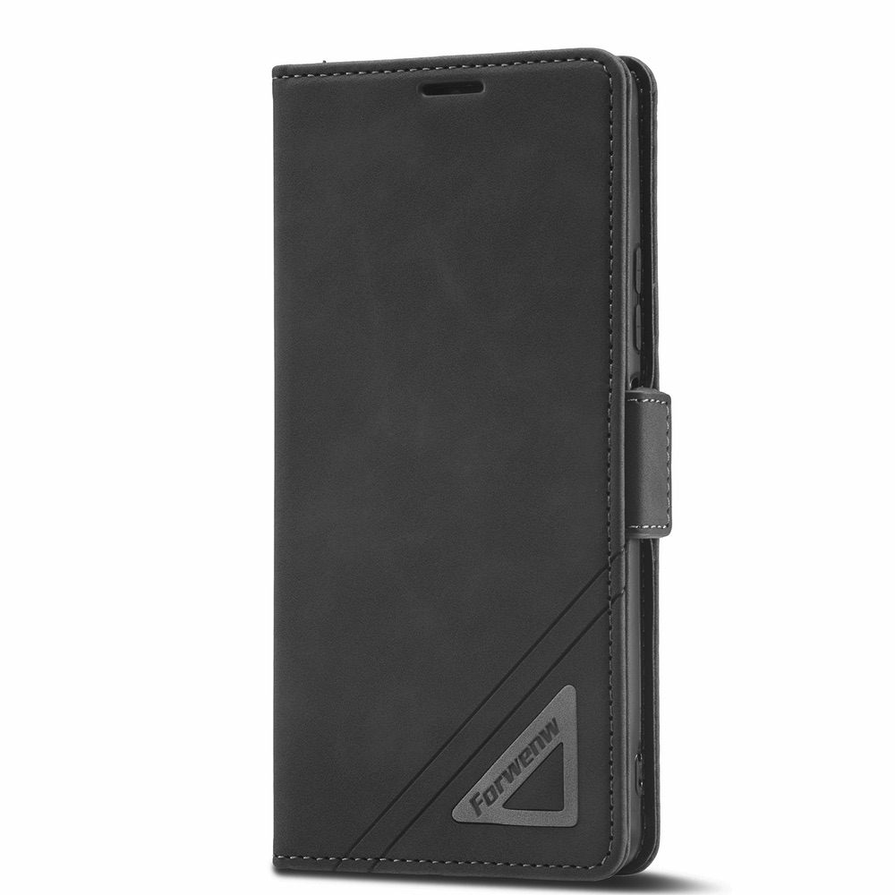 Xiaomi Redmi Note 10 Pro Dual-side Buckle Secure Flip Wallet - Black