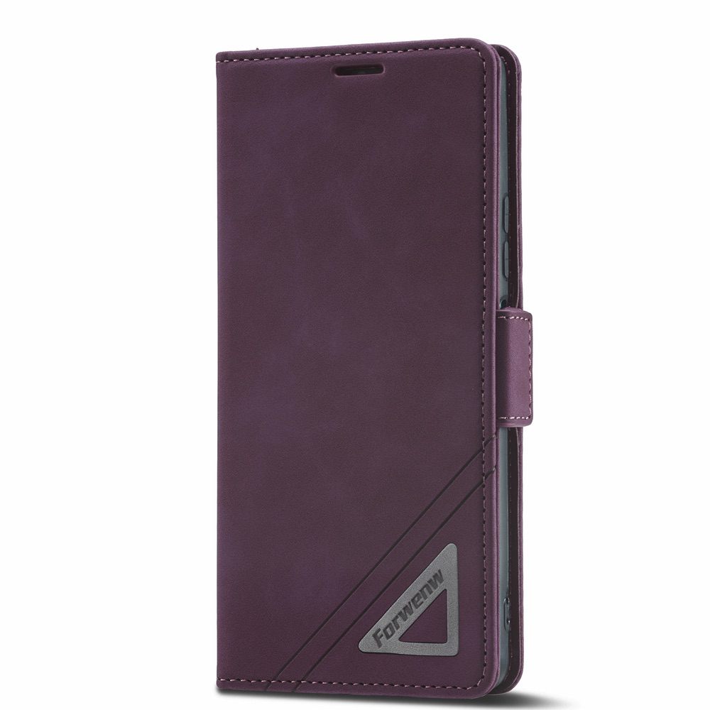 Xiaomi Redmi Note 10 Pro Dual-side Buckle Secure Flip Wallet - Wine Red