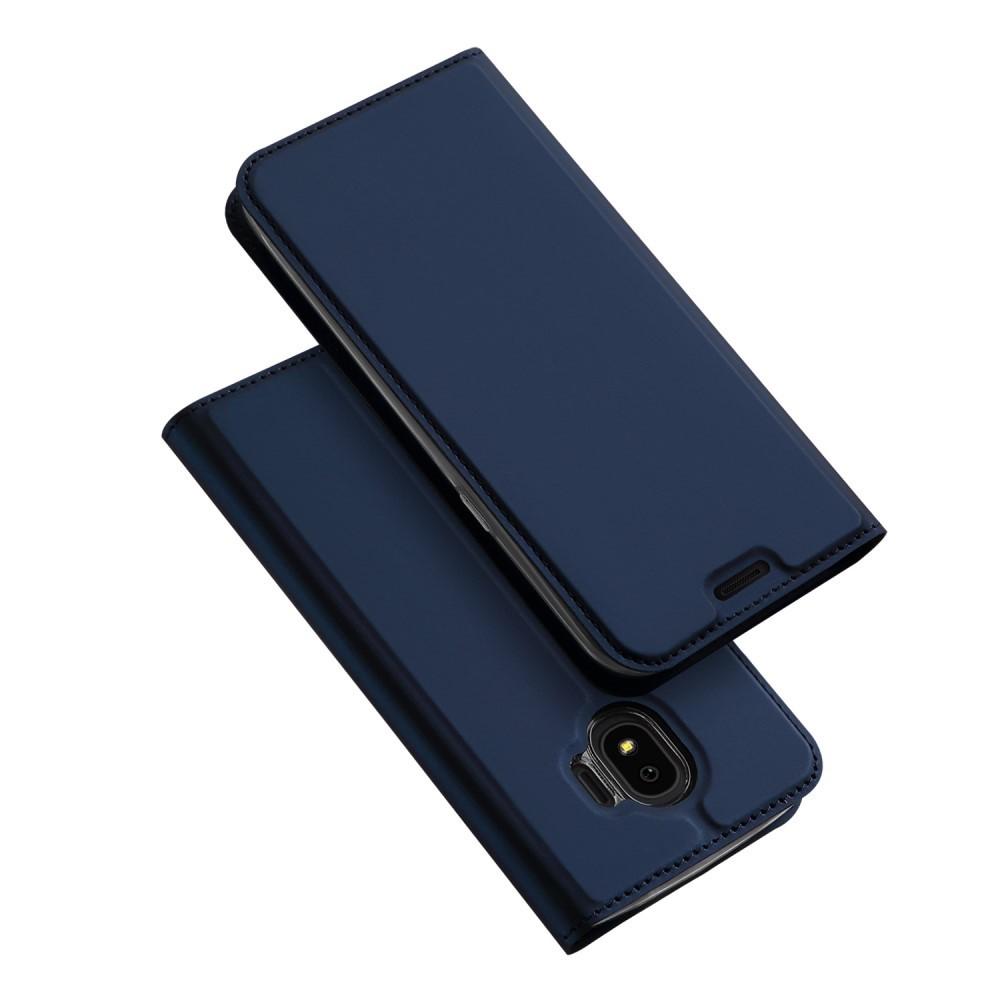 Samsung Galaxy J4 2018 Case Made With PU Leather + TPU - Blue