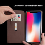 iPhone X / XS Case Made With PU Leather and TPU - Dark Blue