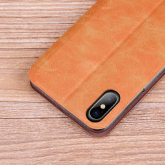 iPhone X / XS Case Made With PU Leather and TPU - Dark Blue