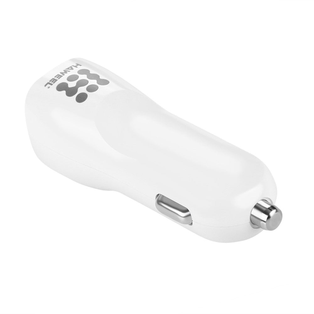 Car Charger HAWEEL Dual USB Port White