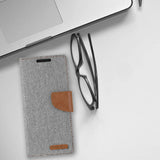 PU Leather Canvas Diary Samsung Note 20 Ultra Case