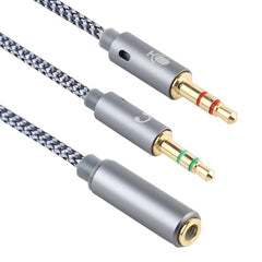 Aux Audio Cable 3.5mm Female to Microphone + Audio Male