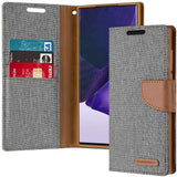 PU Leather Canvas Diary Samsung Note 20 Ultra Case