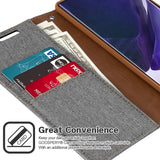 PU Leather Canvas Diary Samsung Note 20 Ultra Case