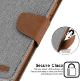 PU Leather Canvas Diary Samsung Note 20 Ultra Case