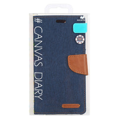 iPhone 12 Pro Max Case MERCURY Canvas Diary - Navy Blue