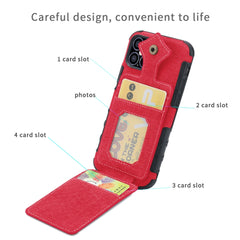 iPhone 12 Mini Case With Four Card Slots - Red