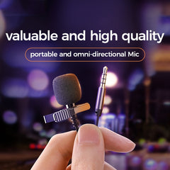 Microphone Mini Accurate Sound Pickup Lapel Lavalier JOYROOM 3M