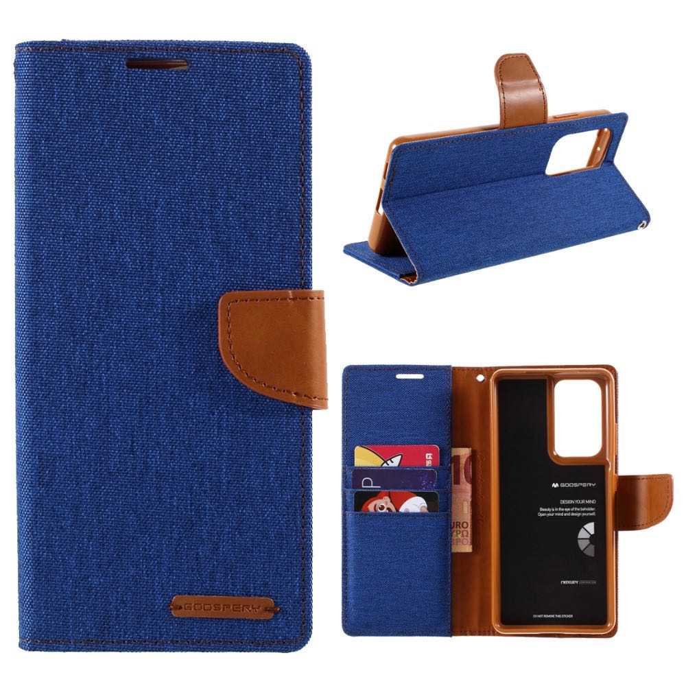 Samsung Galaxy S21 Ultra Case MERCURY Canvas Diary - Blue