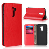 Xiaomi Pocophone F1 Case Genuine Leather Wallet - Red