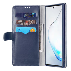 Samsung Note 10 Plus Case Made With PU Leather and TPU - Blue