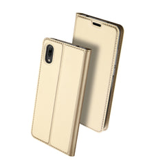 Huawei Y7 Pro 2019 Case Made With PU Leather + TPU - Gold