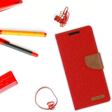 Samsung Galaxy Note 20 Ultra Case Mercury Canvas Diary Secure - Red