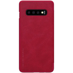 NILLKIN QIN Series Samsung S10 Secure Wallet Case - Red