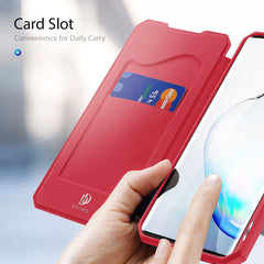 Samsung Galaxy Note 10 Case Made With PU Leather + TPU - Red