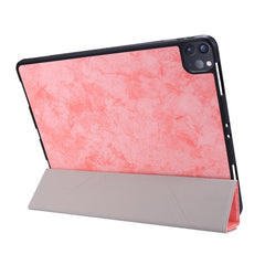 iPad Pro 12.9 2020 Case Marble Style Cloth Texture - Pink