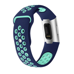 Silicone Wrist Strap for Fitbit Charge 3 - Blue Green