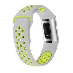 Two-color Wrist Strap for Fitbit Charge 3 Made With Silicone