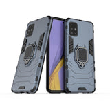 Armor Case w/ Ring Stand & Magnet for Samsung A51 - Grey