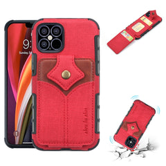 iPhone 12 Mini Case With Four Card Slots - Red