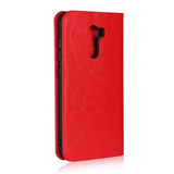 Xiaomi Pocophone F1 Case Genuine Leather Wallet - Red