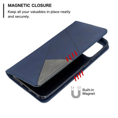 Samsung Galaxy S20 Case Rhombus Texture Wallet - Blue