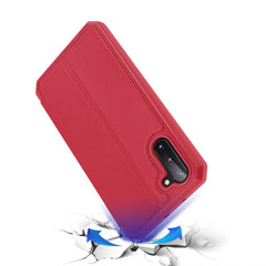 Samsung Galaxy Note 10 Case Made With PU Leather + TPU - Red