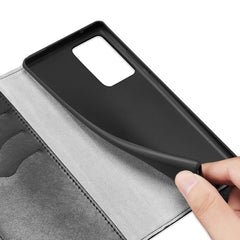 Samsung Galaxy Note 20 Case With PU Leather and Soft TPU - Black