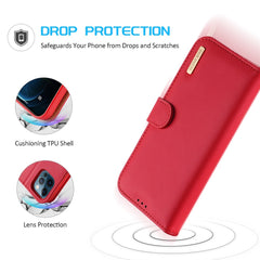 iPhone 12 Pro Max Case Made With PU Leather + TPU - Red