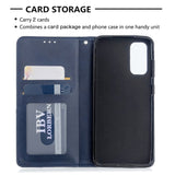 Samsung Galaxy S20 Case Rhombus Texture Wallet - Blue