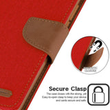 Samsung Galaxy Note 20 Ultra Case Mercury Canvas Diary Secure - Red