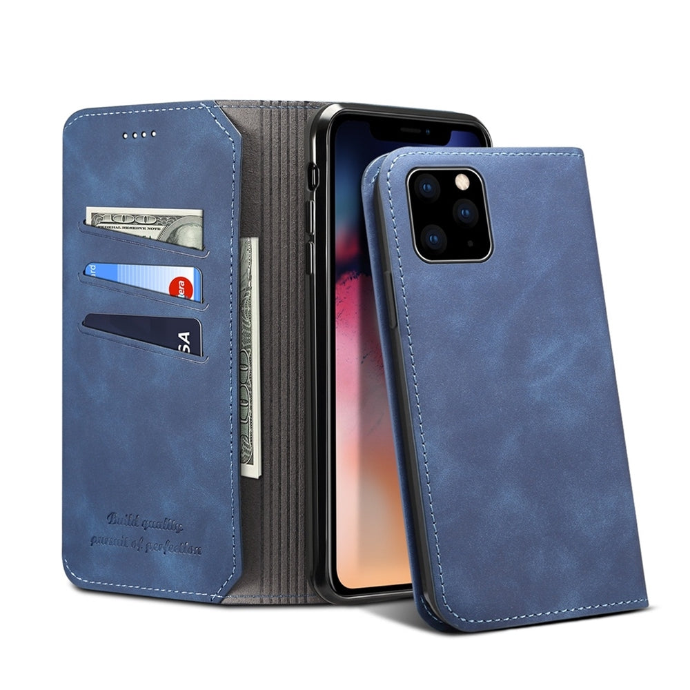 iPhone 11 Pro Case SUTENI With PU Leather and TPU - Blue