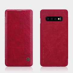 NILLKIN QIN Series Samsung S10 Secure Wallet Case - Red